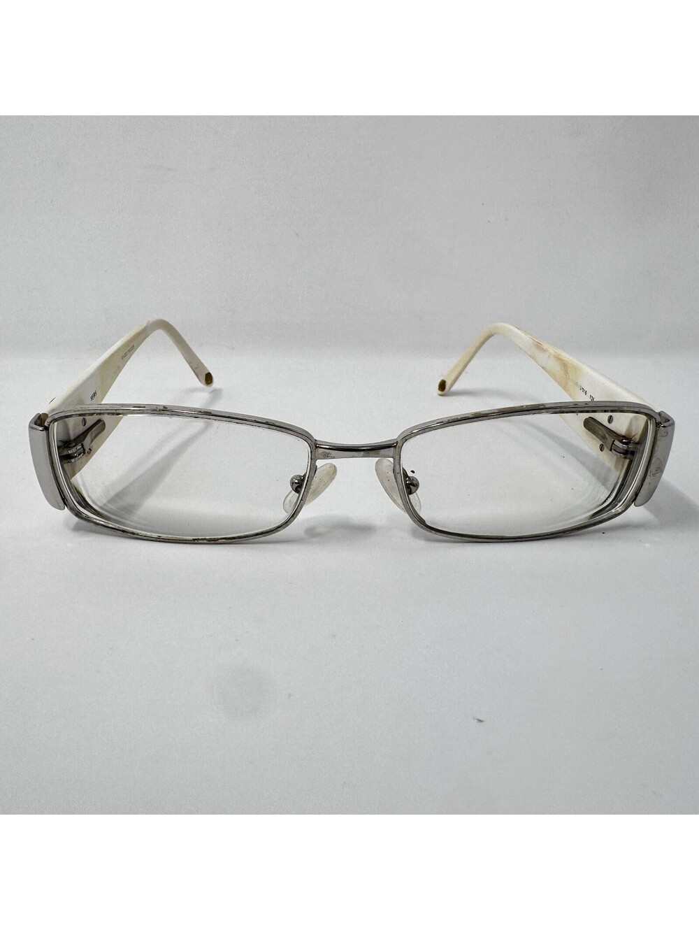 Versace MOD 1125-B 1000 White Silver Medusa Eyeglass Frames 51-16-135